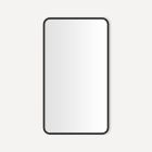 Robern CC2034D4RC83TU Craft Round Corner 19-1/4" x 34-1/4" x 4-3/4" Metal Mirror in Matte Black, Slow-Close Hinges and Electric Upgrade