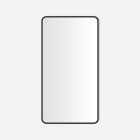 Robern CC2444D4RC83TU Craft 24" W x 44" H x 4" D Round Corner Metal Mirror Cabinet in Matte Black, Slow-Close Hinges and Electric Upgrade