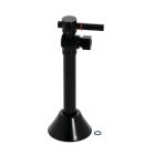 Kingston Brass CC83200DL Vintage 1/2" Sweat x 3/8" OD Comp Quarter-Turn Angle Stop Valve with 5" Extension in Matte Black