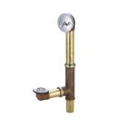 Central Brass 1655 Multi-Tub Trip Lever Bath Drain with Heavy Pattern Tee and Top Ell in Polished Chrome