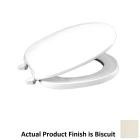 Centoco CEN200BI Round Closed Front Toilet Seat with Cover in Biscuit