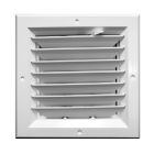 Continental Industries AE1W 10MS 10" Square Ceiling Diffuser, 1-Way, Multi-Shutter Damper, White, Extruded Aluminum, Import