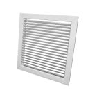 Continental Industries AFBG40W 1212 12" X 12" Fixed Bar Grille, Horizontal 40° Bars, White, Aluminum, USA