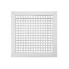 Continental Industries VHGW1208 12" X 8", 3/4" Bar Spacing, Horizontal Roll-Form Rear Bars, White, Steel, USA