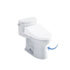 TOTO CST634CEFGT40#01 Supreme II One-Piece Elongated 1.28 GPF WASHLET+ Ready Toilet with CEFIONTECT in Cotton White