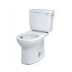 Toto CST775CEFRG#01 Drake Two-Piece Round 1.28 GPF Universal Height TORNADO FLUSH Toilet with CEFIONTECT in Cotton White