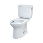 Toto CST776CEFRG#01 Drake Two-Piece Elongated 1.28 GPF Universal Height TORNADO FLUSH Toilet with CEFIONTECT and Right-Hand Trip Lever in Cotton White