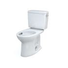 Toto CST776CEFRG.10#01 Drake Two-Piece Elongated 1.28 GPF Universal Height TORNADO FLUSH Toilet with CEFIONTECT and Right-Hand Trip Lever, 10" Rough-In in Cotton White