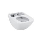 Toto CT9538CEFG#01 Neorest WX1 Wall Mounted Elongated Toilet Bowl Only with CEFIONTECT Glaze and 3D Tornado Flush in Cotton (Washlet Sold Separately)