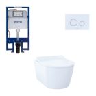 Toto CWT427227CMFG#WH RP Compact 0.9 or 1.6 GPF Wall Mounted Toilet and In-Wall Tank System in White