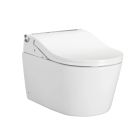Toto CWT4474547CMFGA#MS WASHLET+ RP Wall-Hung D-Shape Toilet with RW Bidet Seat and DuoFit In-Wall 1.28 and 0.9 GPF Auto Dual-Flush Tank System in Matte Silver