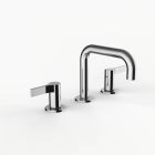 Davinci D02-H08-100-PC Program 1.0 Deck Mounted Three Hole Lavatory Faucet with 90 Degree Spout with Lever Handles in Polished Chrome