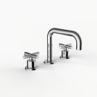Davinci D02-H19-100-PC Program 1.1 Deck Mounted, Three Hole Lavatory Faucet with 90 Degree Spout with Cross Handles in Polished Chrome