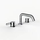 Davinci D03-56-100-PC Program 1.0 Deck Mounted, Three Hole Lavatory Faucet with Soft Angle Spout with Lever Handles in Polished Chrome