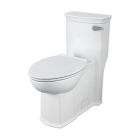 DXV D22005C102.415 Wyatt One-Piece Chair-Height Right-Hand Trip Lever Elongated Toilet with Seat in Canvas White