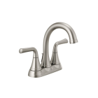 Delta 2533LF-SSMPU Kayra® 1.2 GPM Deck Mounted Two Handle Centerset Bathroom Faucet with Pop-Up Drain Assembly in Stainless