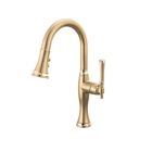Brizo 63958LF-GLPG Tulham™ 1.8 GPM Deck Mounted Pull Down Prep Kitchen Faucet with Magnetic Docking Spray Head in Brilliance® Luxe Gold® / Brilliance® Polished Gold