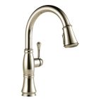 Delta 9197-PN-PR-DST Cassidy Single Handle Pulldown Kitchen Faucet in Lumicoat Polished Nickel