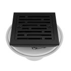 Brizo BT062415-BL 4" Width Tile-In Square Shower Drain in Matte Black