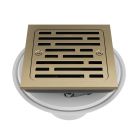 Brizo BT062415-GL 4" Width Tile-In Square Shower Drain in Brilliance® Luxe Gold®