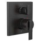 Delta T24867-BL Angular Modern Monitor® 14 Series Pressure Balanced Valve Trim with Integrated 3 Function Diverter for Two Shower Applications in Matte Black (Rough-In Sold Separately)