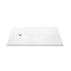 WetStyle DFL6036E-AT Shower Base 60" L X 36" W X 1" H with End Drain in White Concrete 