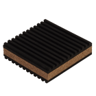 DiversiTech MP-3C, 3" D X 3" W X 7/8" Thk Rubber/Cork Anti-Vibration Pad