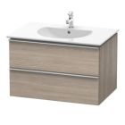 Duravit DN647103131 Darling New 32" W X 21" D X 21" H Wall Mount Bathroom Vanity Base Only with Two Drawers in Pine Silver (Vanity Top Sold Separately)