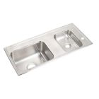Elkay DRKR3717R4 18 Gauge Stainless Steel 37.25" X 17" X 7.625" Double Bowl Top Mount Sink
