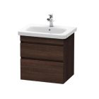 Duravit DS648005353 DuraStyle 22.88" L X 17.63" W X 24" H Two Drawer Wall-Mounted Vanity Base Only in Chestnut Dark (Vanity Top Sold Separately)