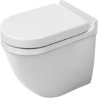 Duravit 2226090092 Starck 3 1.6 GPF Dual Flush Wall Mounted One Piece Elongated Toilet Bowl in White (Seat Sold Separately)
