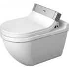 Duravit 2226590092 Starck 3 0.8/1.6 GPF Dual Flush Wall Mounted One Piece Elongated Toilet - Less Seat, in White