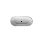 Duravit 700010000000090 Starck 71" L X 32" W X 25-3/16" H Ovral Freestanding Acrylic Soaking Bathtub with Center Drain and Overflow in White