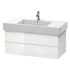 Duravit DL632108585 Delos 39" L X 19" W X 18" H Wall Mounted Vanity Base Only With 2 Drawers in White High Gloss Lacquer (Vanity Top Sold Separately)