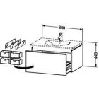 Duravit DN646103114 Darling New 32" L X 22" W X 18" H Wall Mounted Vanity Base Only with Three Glass Dividers (Vanity Top Sold Separately)