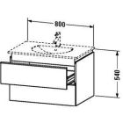 Duravit DN647105151 Darling New 32" L X 21" W X 21" H Wall Mounted Bathroom Vanity Base Only with Two Drawer in Pine Terra (Vanity Top Sold Separately)