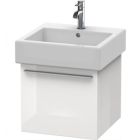 Duravit FO955302222 Fogo 18" L X 18" W X 17" H Wall Mount Vanity Base Only with Single Drawer in White High Gloss (Vanity Top Sold Separately)