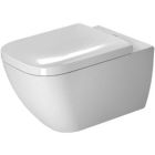Duravit 2222090092 Happy D.2 1.28 GPF Rimless Dual Flush Wall Mounted One Piece Elongated Toilet Bowl in White (Seat Sold Separately)