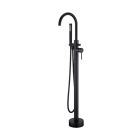 Emory and Bond EB11003BK Floor Mounted Freestanding Tub Filler with Handshower in Black