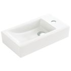 Emory and Bond EB21810W Wall Hung Ceramic Lavatory Sink 18"x10" Right Side Faucet Hole 4.5 Inch Depth