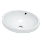 Emory and Bond EB21818D Drop in 18"L x 8"W x 7.75"H Circular Lavatory Sink with Overflow and Centered Drain Hole in Glossy