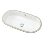 Emory and Bond EB22714 Undermount 27"L x 13.5"W x 6"H Oval Lavatory Sink with Overflow and Centered Drain Hole in Glossy