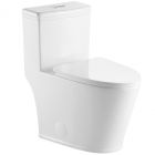 Emory and Bond EB23098 Kingsley Elongated One-Piece Toilet 12" Rough-In, 1.6 / 1.1 GPF, Dual Flush in White