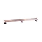 Emory and Bond EB31603F Flanged Linear Drain 33-7/8" L X 2-7/16" W with Tile Insert Design Grate in Stainless Steel