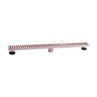 Emory and Bond EB31609NF Linear Drain 33-7/8" L X 2-7/16" W with Bold Slot Design Grate in Stainless Steel