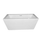 Emory and Bond EB40360 Burlington Free Standing Bath Tub 60"L x 32"W x 23"H, Acrylic, Glossy, Rectangular, Center Drain, 52 Gallons