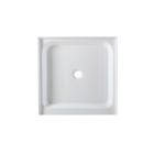 Emory and Bond EB4113232 Acylic Single Threshold 32"L X 32" W Shower Base in White with Three Side Tile Flange and Center Drain
