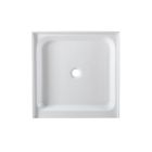 Emory and Bond EB4113636 Acylic Single Threshold 36" L X 36" W Shower Base in White with Three Side Tile Flange and Center Drain
