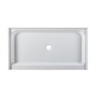 Emory and Bond EB4116032C Acylic Single Threshold 60" L X 32" W Shower Base in White with Three Sided Tile Flange and Center Drain