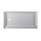 Emory and Bond EB4116032L Acylic Single Threshold 60" L X 32" W Shower Base in White with Three Sided Tile Flange and Left Hand Drain